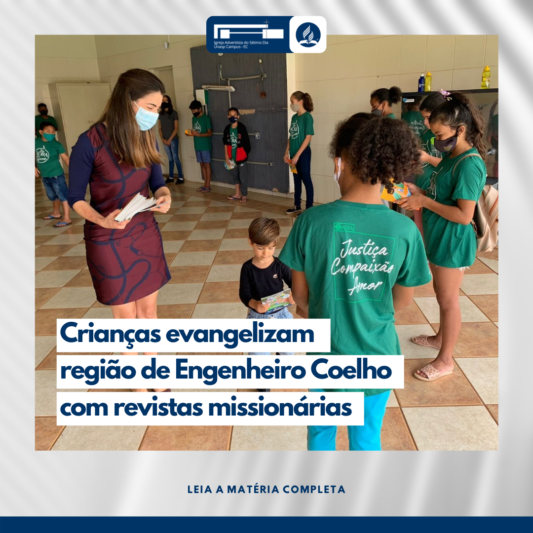 Crianças evangelizam região de Engenheiro Coelho com revistas missionárias